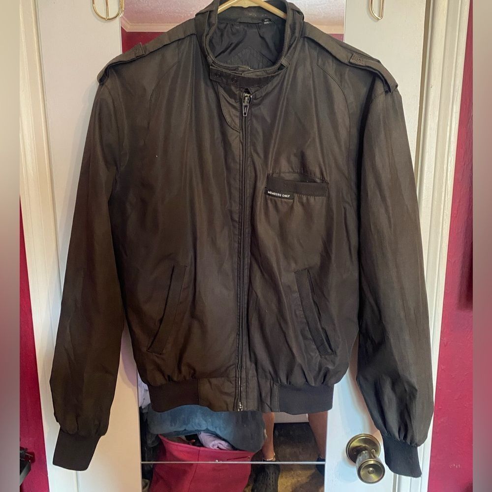 Vintage Men’s Members Only Dark Gray Jacket